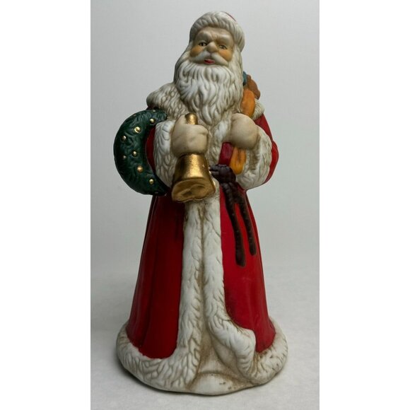 Vintage 1993 Porcelain Santa Musical Figurine Santa Claus is Coming to Town 8" - Picture 1 of 17